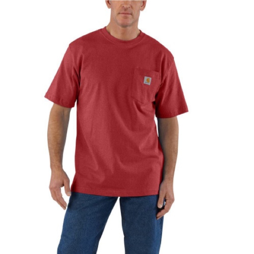 Carhartt Loose Fit Heavyweight Short Sleeve Pocket Tee Rust Size L